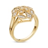 Thumbnail Image 2 of Diamond Art Deco-Inspired Filigree Ring 1/4 ct tw 10K Yellow Gold