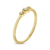 Thumbnail Image 2 of Diamond Three-Stone Stackable Rope Ring 1/20 ct tw 10K Yellow Gold