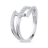 Thumbnail Image 2 of Diamond Sideways Cross Bypass Ring 1/5 ct tw 10K White Gold