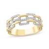 Thumbnail Image 1 of Diamond Chain Link-Style Two-Row Fashion Ring 1/4 ct tw 10K Yellow Gold