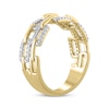 Thumbnail Image 2 of Diamond Chain Link-Style Two-Row Fashion Ring 1/4 ct tw 10K Yellow Gold