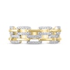 Thumbnail Image 3 of Diamond Chain Link-Style Two-Row Fashion Ring 1/4 ct tw 10K Yellow Gold