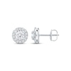 Thumbnail Image 3 of Lab-Grown Diamonds by KAY Halo Stud Earrings 1 ct tw 14K White Gold (F/SI2)