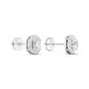 Thumbnail Image 4 of Lab-Grown Diamonds by KAY Halo Stud Earrings 1 ct tw 14K White Gold (F/SI2)