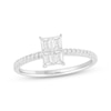 Thumbnail Image 1 of Baguette & Round-Cut Multi-Diamond Promise Ring 1/8 ct tw Sterling Silver