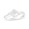 Thumbnail Image 1 of Princess & Round-Cut Diamond Promise Ring 1/6 ct tw Sterling SIlver