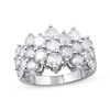 Thumbnail Image 1 of Diamond Three-Row Staggered Ring 3 ct tw 14K White Gold