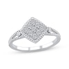 Thumbnail Image 1 of Diamond Accent Tilted Cushion-Frame Ring Sterling Silver