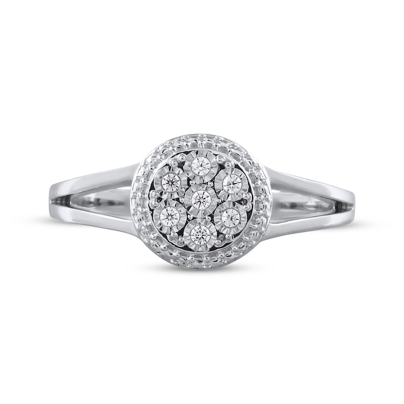 Main Image 3 of Multi-Diamond Frame Ring 1/15 ct tw Sterling Silver