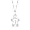 Thumbnail Image 1 of Hallmark Diamonds Gingerbread Man Necklace 1/20 ct tw Sterling Silver 18&quot;