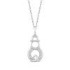 Thumbnail Image 1 of Hallmark Diamonds Snowman Necklace 1/20 ct tw Sterling Silver 18&quot;