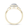 Thumbnail Image 4 of Multi-Diamond Center Circle Ring 1/4 ct tw 10K Yellow Gold