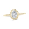 Thumbnail Image 1 of Multi-Diamond Center Oval Bead Frame Ring 1/10 ct tw 10K Yellow Gold