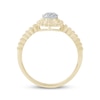 Thumbnail Image 4 of Multi-Diamond Center Oval Bead Frame Ring 1/10 ct tw 10K Yellow Gold