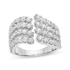 Thumbnail Image 1 of Diamond Four-Row Deconstructed Fashion Ring 2 ct tw 14K White Gold