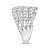 Thumbnail Image 2 of Diamond Four-Row Deconstructed Fashion Ring 2 ct tw 14K White Gold