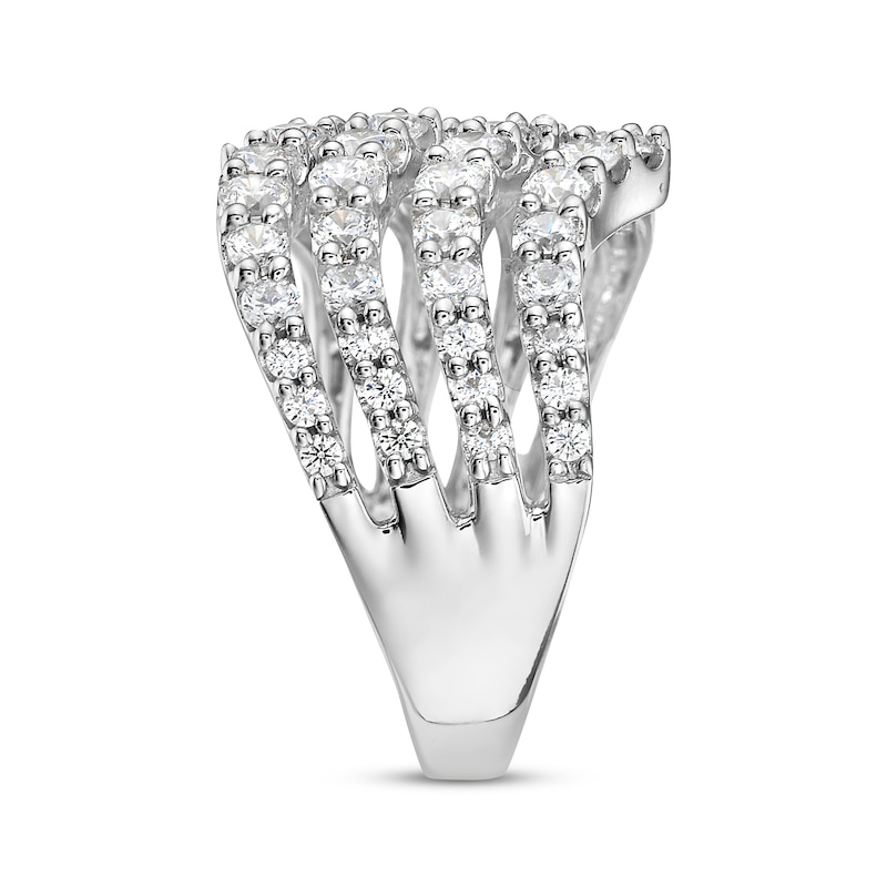 Main Image 2 of Diamond Four-Row Deconstructed Fashion Ring 2 ct tw 14K White Gold