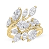 Thumbnail Image 1 of Pear-Shaped & Marquise-Cut Diamond Leaf Fashion Ring 3 ct tw 14K Yellow Gold