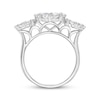 Thumbnail Image 3 of Diamond Three-Stone Halo Fashion Ring 2-1/2 ct tw 14K White Gold