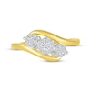 Thumbnail Image 4 of Multi-Diamond Swirl Ring 1/5 ct tw 10K Yellow Gold