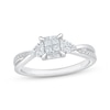 Thumbnail Image 1 of Princess-Cut Diamond Quad Promise Ring 1/4 ct tw 10K White Gold