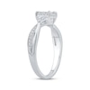 Thumbnail Image 2 of Princess-Cut Diamond Quad Promise Ring 1/4 ct tw 10K White Gold