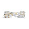 Thumbnail Image 3 of Oval & Round-Cut Diamond Crossover Ring 1 ct tw 14K Yellow Gold