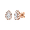 Thumbnail Image 0 of Lab-Created Diamonds by KAY Pear-Shaped Halo Stud Earrings 3/4 ct tw 10K Rose Gold
