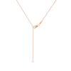 Thumbnail Image 4 of Lab-Grown Diamonds by KAY Oval-Cut Halo Necklace 1/2 ct tw 10K Rose Gold 18&quot;