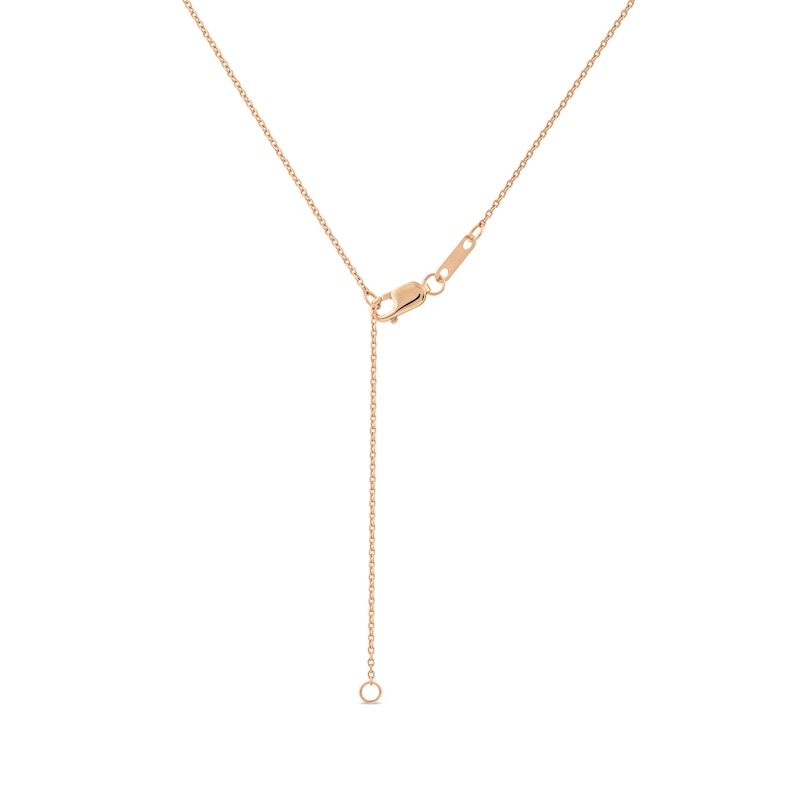 Main Image 4 of Lab-Grown Diamonds by KAY Oval-Cut Halo Necklace 1/2 ct tw 10K Rose Gold 18&quot;