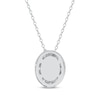 Thumbnail Image 3 of Lab-Grown Diamonds by KAY Oval-Cut Halo Necklace 1/2 ct tw 10K White Gold 18&quot;