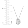 Thumbnail Image 5 of Lab-Grown Diamonds by KAY Oval-Cut Halo Necklace 1/2 ct tw 10K White Gold 18&quot;