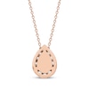 Thumbnail Image 3 of Lab-Grown Diamonds by KAY Pear-Shaped Halo Necklace 1/2 ct tw 10K Rose Gold 18&quot;