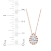 Thumbnail Image 5 of Lab-Grown Diamonds by KAY Pear-Shaped Halo Necklace 1/2 ct tw 10K Rose Gold 18&quot;