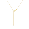 Thumbnail Image 4 of Lab-Grown Diamonds by KAY Pear-Shaped Halo Necklace 1/2 ct tw 10K Yellow Gold 18&quot;