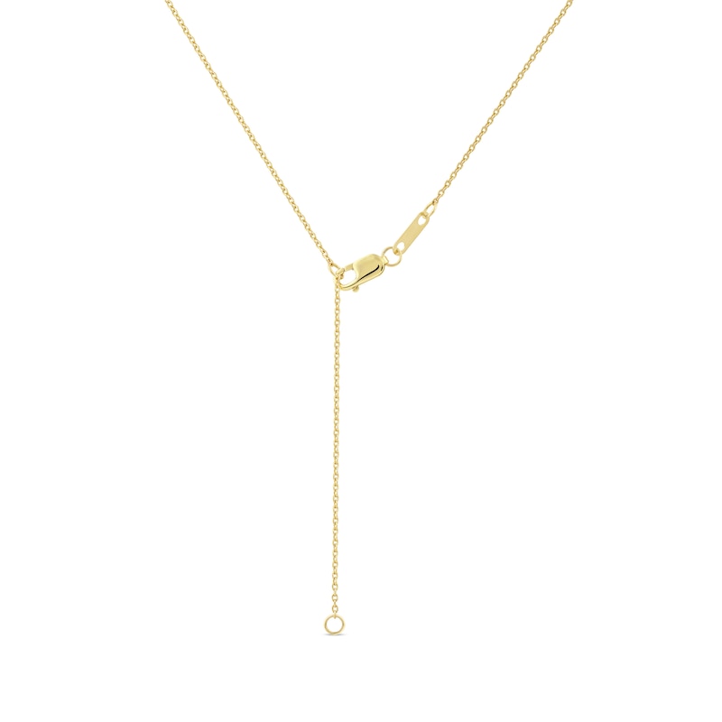 Main Image 4 of Lab-Grown Diamonds by KAY Pear-Shaped Halo Necklace 1/2 ct tw 10K Yellow Gold 18&quot;