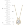 Thumbnail Image 5 of Lab-Grown Diamonds by KAY Pear-Shaped Halo Necklace 1/2 ct tw 10K Yellow Gold 18&quot;