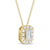 Thumbnail Image 2 of KAY Lab-Grown Diamonds Emerald-Cut Halo Necklace 1/2 ct tw 10K Yellow Gold 18&quot;