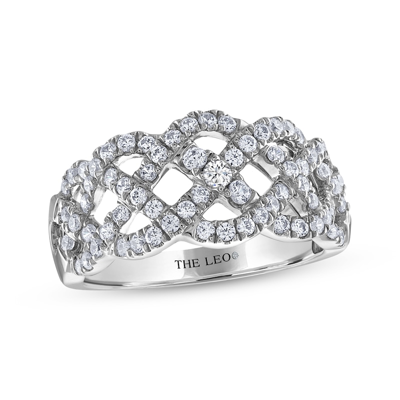 Main Image 1 of THE LEO Diamond Lattice Ring 3/4 ct tw 14K White Gold