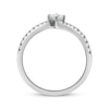 Thumbnail Image 2 of Princess-Cut Diamond Curved Promise Ring 1/3 ct tw 14K White Gold