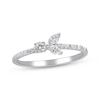 Thumbnail Image 0 of Marquise & Round-Cut Diamond Three-Stone Ring 1/3 ct tw 14K White Gold