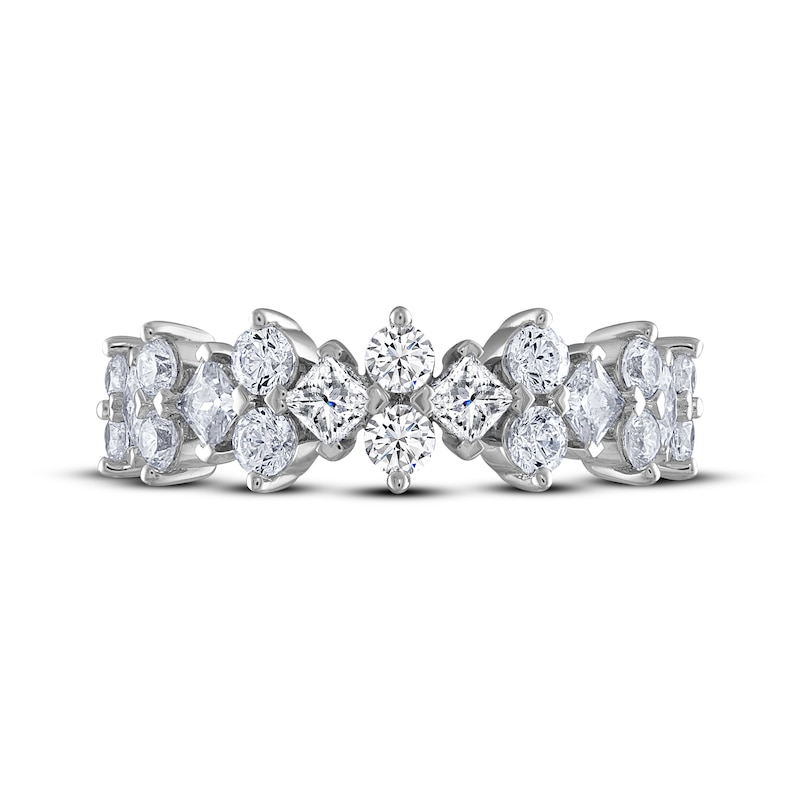 THE LEO Diamond Princess & Round-Cut Ring 1-1/2 ct tw 14K White Gold