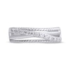 Thumbnail Image 2 of Diamond Crossover Rope Ring 1/4 ct tw Sterling Silver