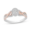 Thumbnail Image 1 of Hallmark Diamonds Promise Ring 1/5 ct tw Sterling Silver & 10K Rose Gold