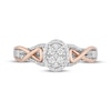 Thumbnail Image 3 of Hallmark Diamonds Promise Ring 1/5 ct tw Sterling Silver & 10K Rose Gold