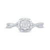 Thumbnail Image 3 of Multi-Diamond Center Cushion-Shaped Promise Ring 1/5 ct tw Sterling Silver