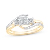 Thumbnail Image 1 of Princess-Cut Diamond Quad Promise Ring 1/5 ct tw 10K Two-Tone Gold