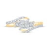 Thumbnail Image 3 of Princess-Cut Diamond Quad Promise Ring 1/5 ct tw 10K Two-Tone Gold