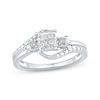 Thumbnail Image 1 of Princess-Cut Diamond Quad Promise Ring 1/5 ct tw 10K White Gold