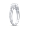 Thumbnail Image 2 of Princess-Cut Diamond Quad Promise Ring 1/5 ct tw 10K White Gold